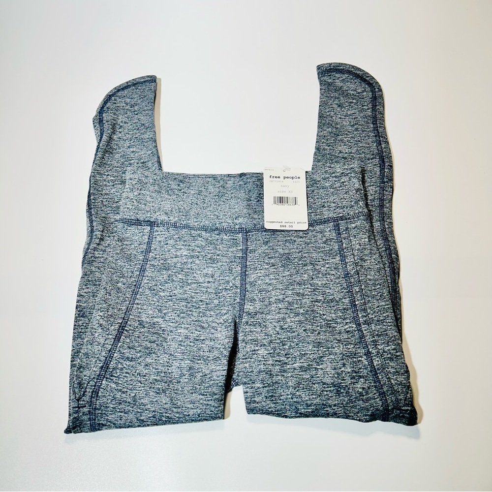 Free People Movement leggings Heathered Navy blue and gray New women size XS